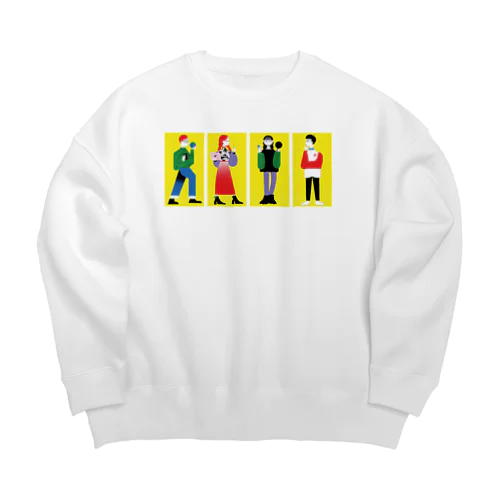 15.長方形縦全員背景あり Big Crew Neck Sweatshirt