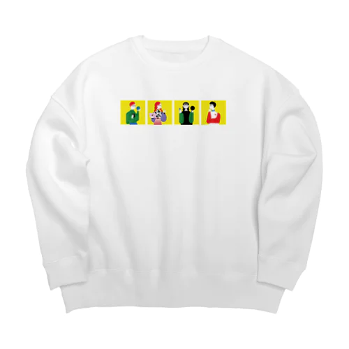 13.横４正方形全員 Big Crew Neck Sweatshirt