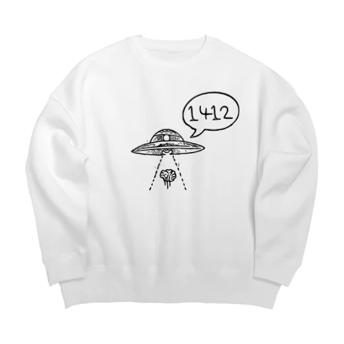 ufoタトゥープリント Big Crew Neck Sweatshirt