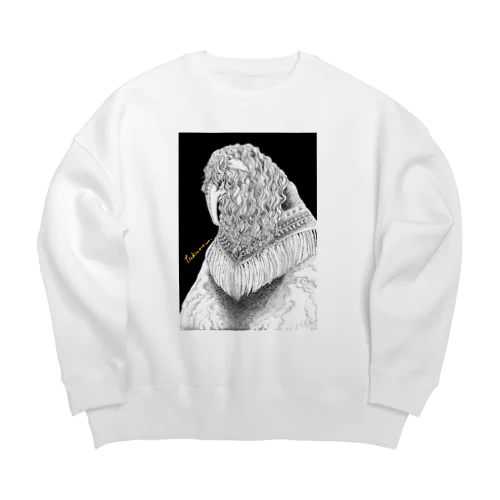 一ツ首の夢獏 Big Crew Neck Sweatshirt