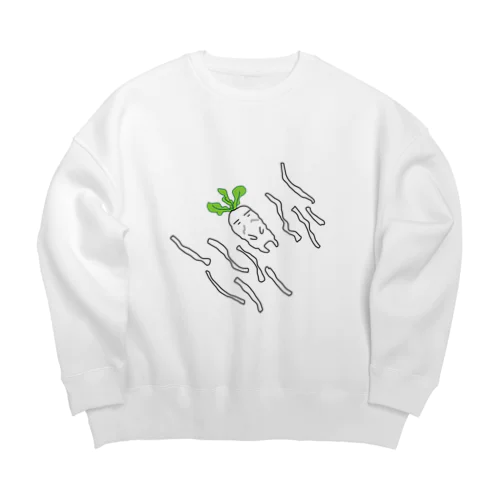 切り干し大根にされたネジロー Big Crew Neck Sweatshirt