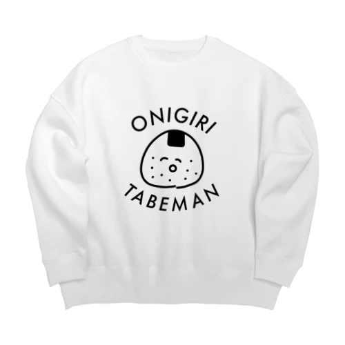 おにぎりたべまん Big Crew Neck Sweatshirt