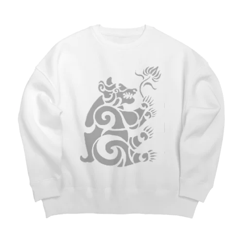 中南米風のクマ Big Crew Neck Sweatshirt