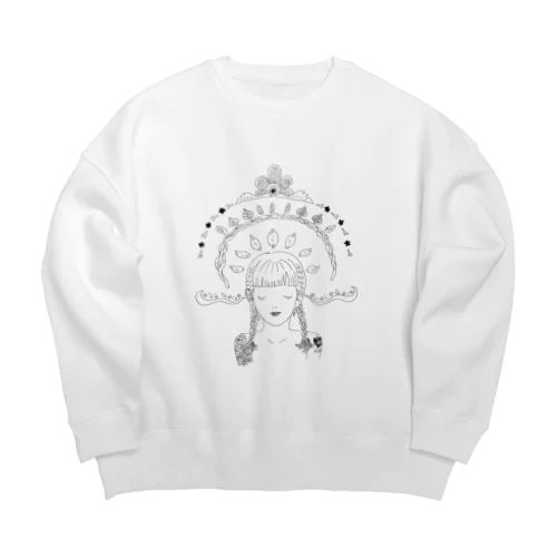 森ガール Big Crew Neck Sweatshirt