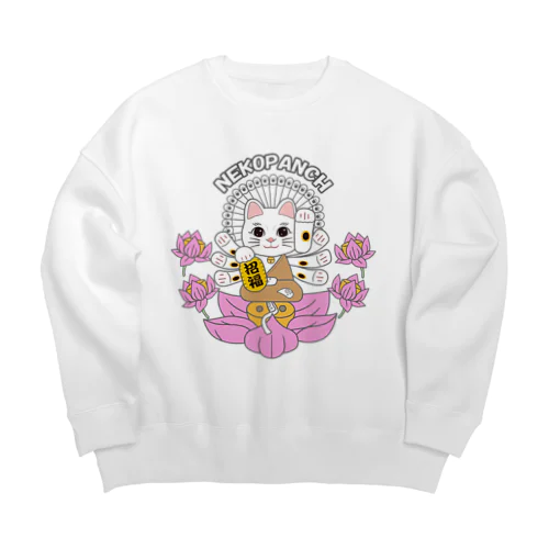 ネコ　千手観音 Big Crew Neck Sweatshirt