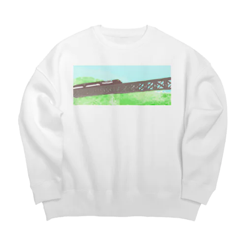 山岳鉄道 Big Crew Neck Sweatshirt