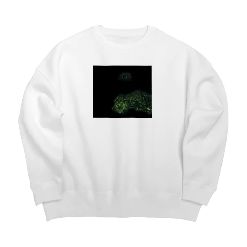 暗闇目光犬 Big Crew Neck Sweatshirt