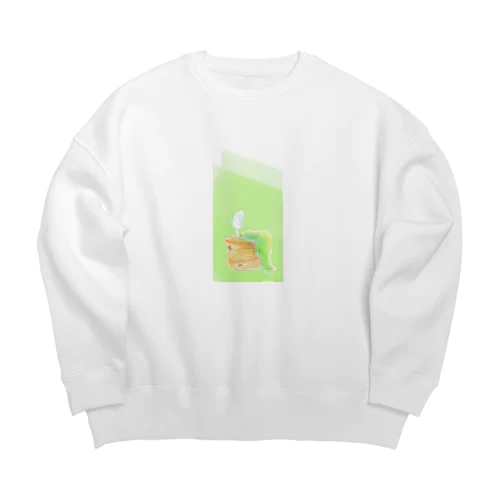 sweets みどり　文字なし Big Crew Neck Sweatshirt