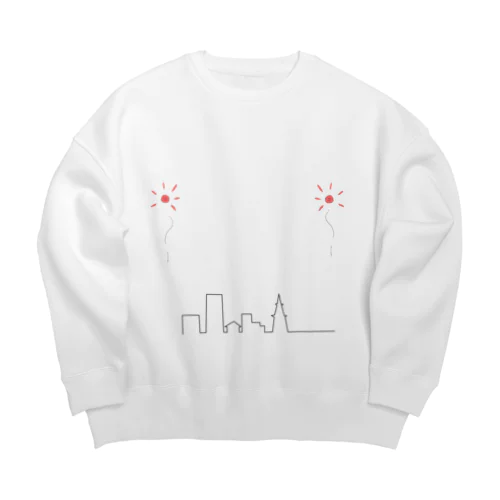 花火 fake. 乳首　  Big Crew Neck Sweatshirt