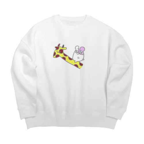 コーラちゃんキリン乗り Big Crew Neck Sweatshirt