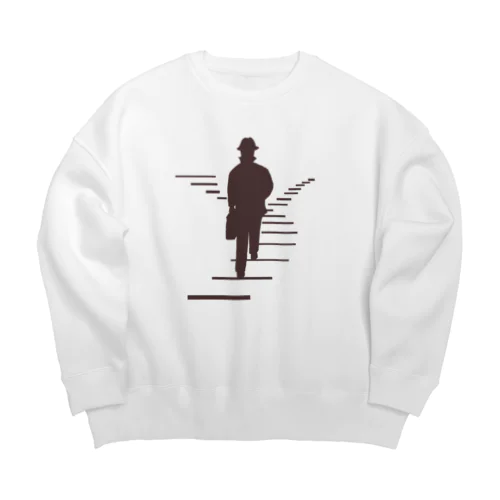 シルエット　まだ見ぬ世界へ　ブラウン Big Crew Neck Sweatshirt