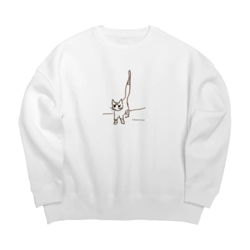 保護猫　カレー　ラクサちゃん Big Crew Neck Sweatshirt