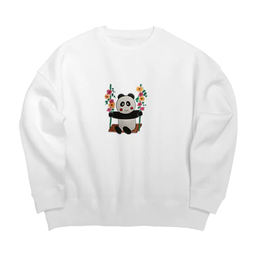 お花のブランコ Big Crew Neck Sweatshirt