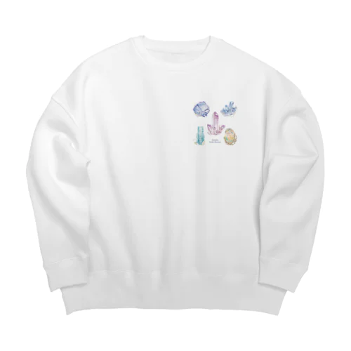 5種の鉱物 水彩風 Big Crew Neck Sweatshirt