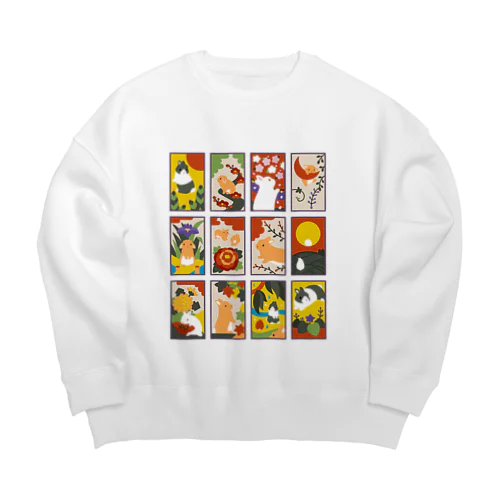 兎花札 Big Crew Neck Sweatshirt