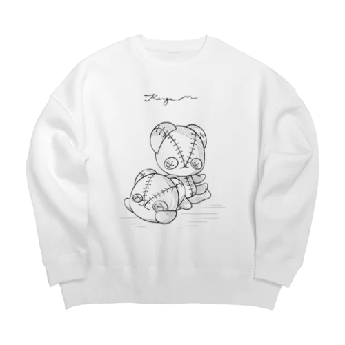 手描き風KingaM Big Crew Neck Sweatshirt