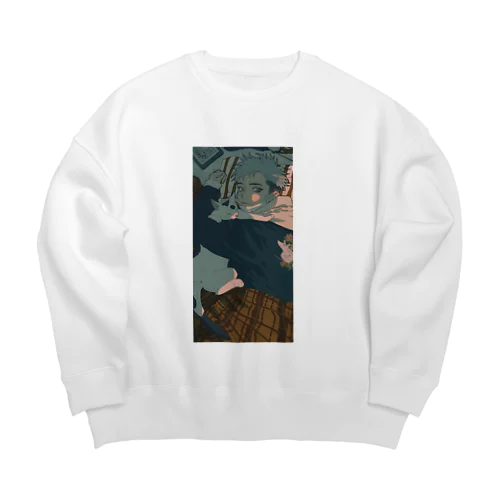 動物シリーズ（ネコ） Big Crew Neck Sweatshirt