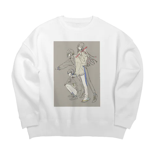 3人組 Big Crew Neck Sweatshirt