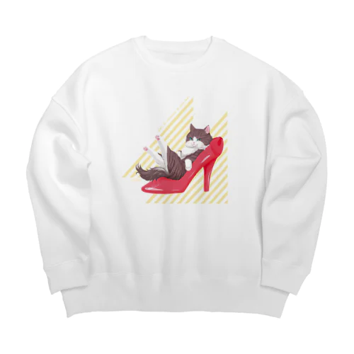 Heel cat Big Crew Neck Sweatshirt