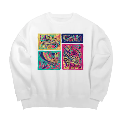 メキシコのアレブリヘス（ピンク） Big Crew Neck Sweatshirt