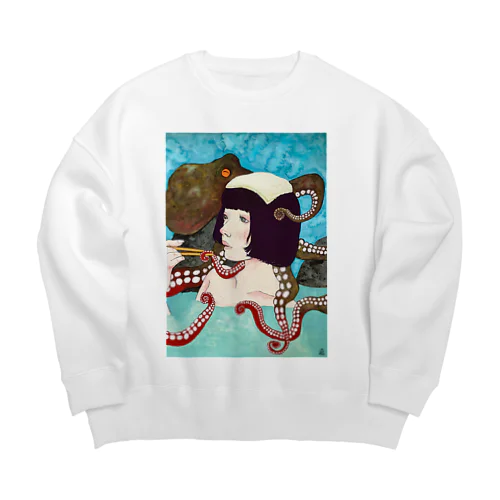 死闘！湯けむり女湯の乱 Big Crew Neck Sweatshirt