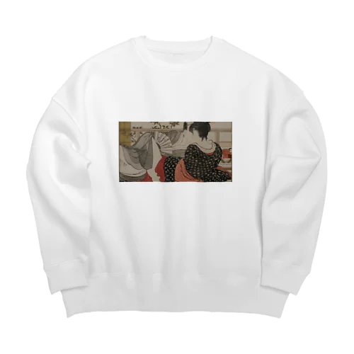 浮世絵　接吻 Big Crew Neck Sweatshirt