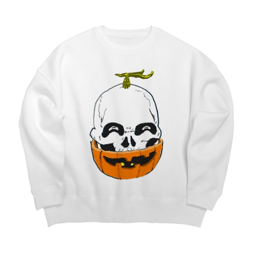南瓜･ガイコツさん Big Crew Neck Sweatshirt