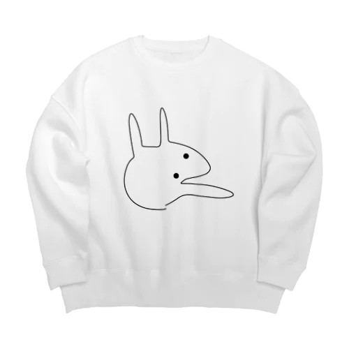 精神異常者なウサギ Big Crew Neck Sweatshirt