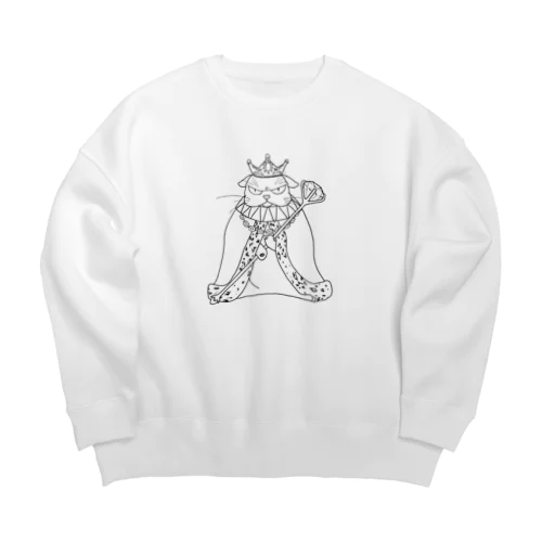 angry cat king Big Crew Neck Sweatshirt