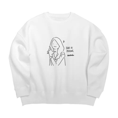 posing Big Crew Neck Sweatshirt