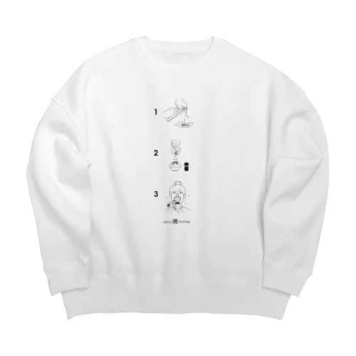 3step -katsuo- Big Crew Neck Sweatshirt