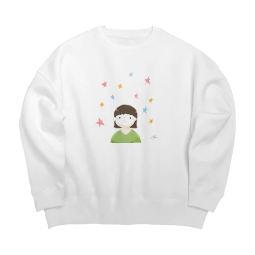 star girl Big Crew Neck Sweatshirt