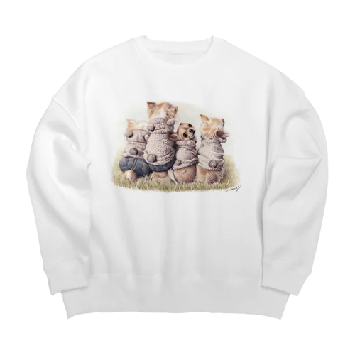 チワワ8 Big Crew Neck Sweatshirt