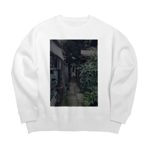 露地と黒猫 Big Crew Neck Sweatshirt