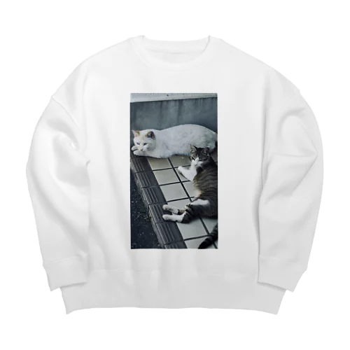 野生の猫 Big Crew Neck Sweatshirt