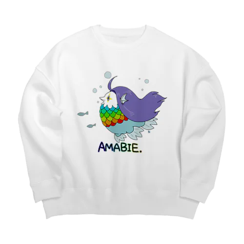 アマビエちゃん Big Crew Neck Sweatshirt