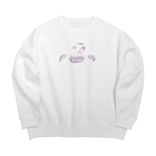 光天使うさぎ Big Crew Neck Sweatshirt