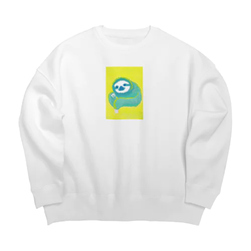 ナマケモノ3(アクリル画) Big Crew Neck Sweatshirt