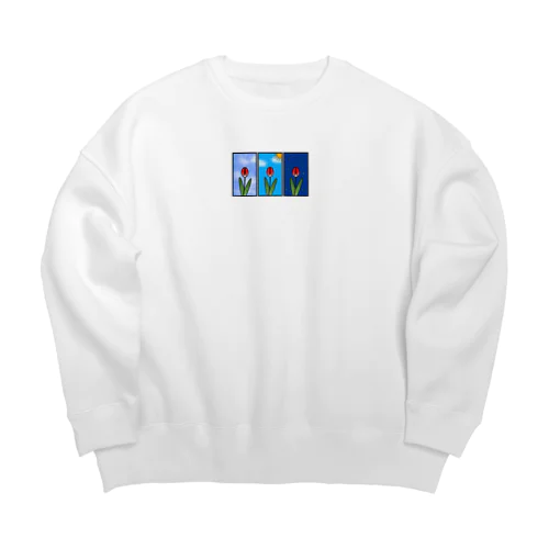 チューリップの1日 Big Crew Neck Sweatshirt