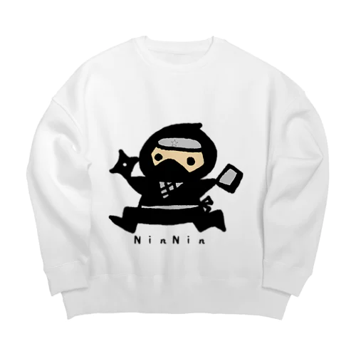 こども忍者ＮｉｎＮｉｎくん Big Crew Neck Sweatshirt