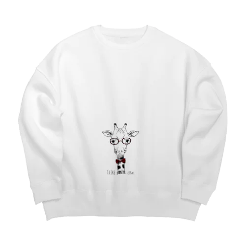 I like giraffes. But…(RED) Big Crew Neck Sweatshirt