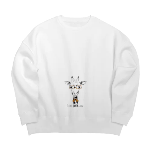 I like giraffes. But…(yellow) Big Crew Neck Sweatshirt