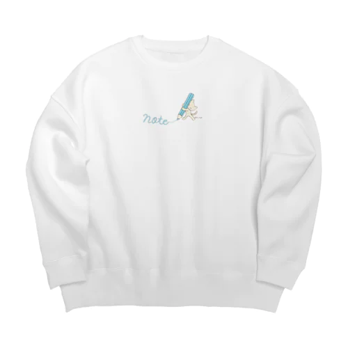 えんぴつねこ（水色） Big Crew Neck Sweatshirt