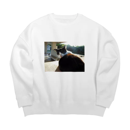 見返り美猫図 Big Crew Neck Sweatshirt