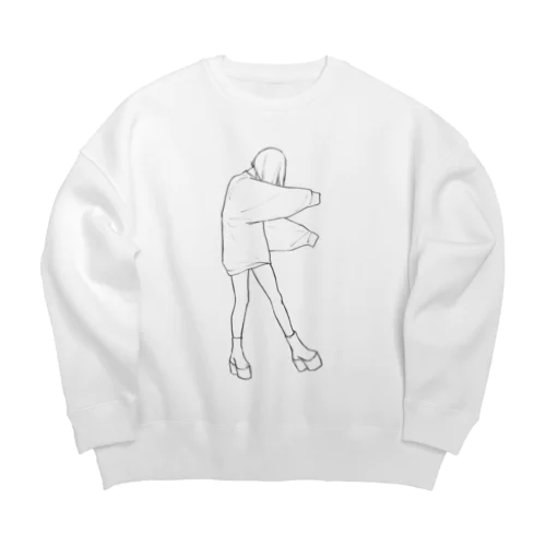 現代貞子ちゃん Big Crew Neck Sweatshirt