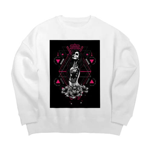 neo girl Big Crew Neck Sweatshirt