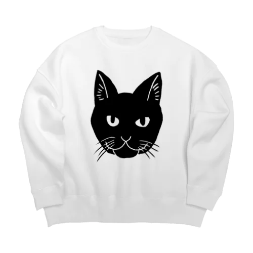 黒猫ジジ Big Crew Neck Sweatshirt