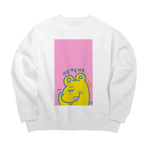 へへへくま Big Crew Neck Sweatshirt