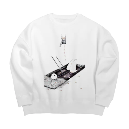 「食事」グッズ Big Crew Neck Sweatshirt