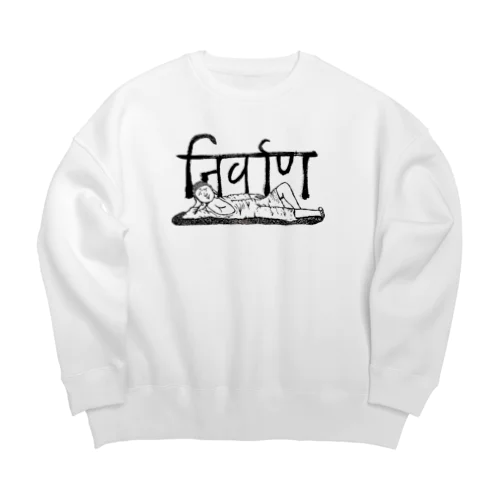 涅槃（ねはん） Big Crew Neck Sweatshirt